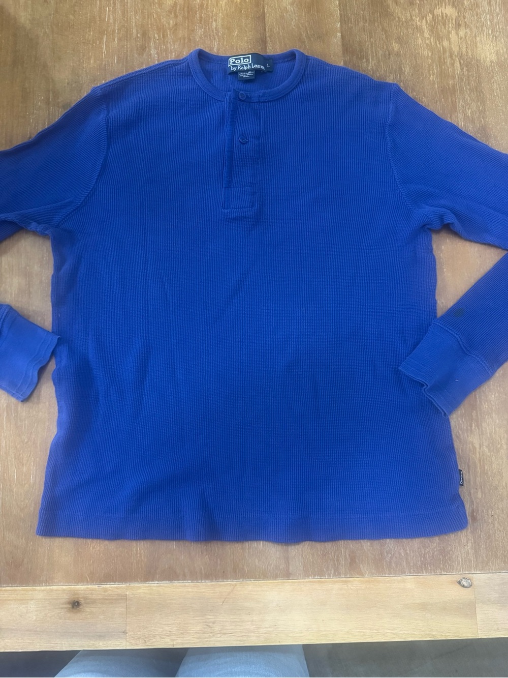 Polo by Ralph Lauren Men's Crewneck Henley Sweater — Royal Blue